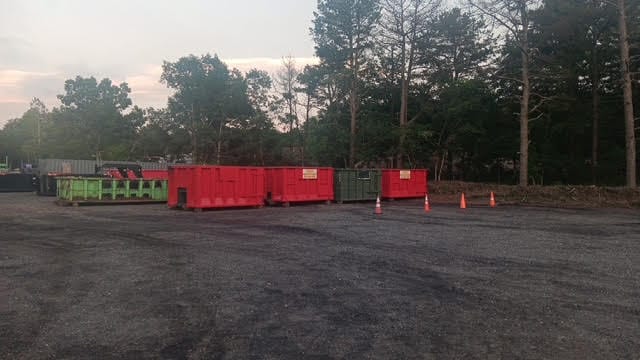 Waste removal dumpster at home improvement project